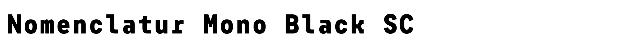 Nomenclatur Mono Black SC image